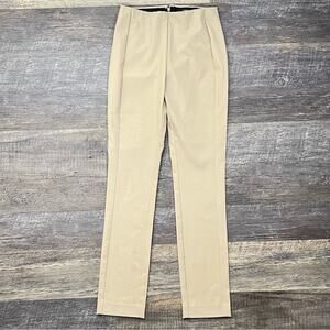 Theory tan brown elastic waist skinny leg legging pants size 0 B62
